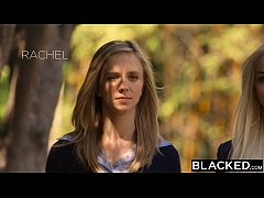 BLACKED Preppy Girl Threesome Get Three BBCs