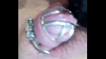 Chastity Locked Hubby Magic Wand Orgasm...