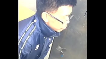 Older man suck on toilet...