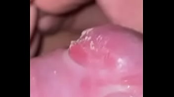 Small tight smelly foreskin pulled back with smegma