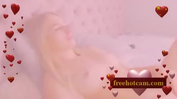 Blonde russian like champange masturbating...