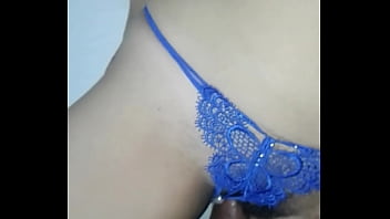 Cogiendo A Mi Puta Con Su Tanga Azul Puesta...