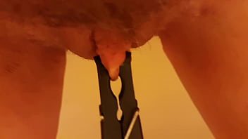 Peg on my clit, fingering my wet pussy