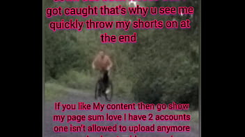 Naked On Bicycle Busy Public Trail Almost Caught mmm...