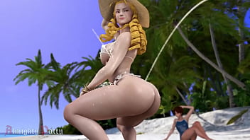 Karin twerking in beach...