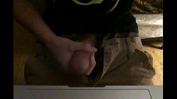 Stroking teen cock