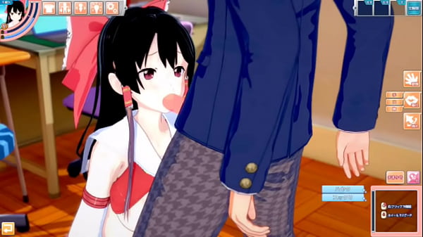 【エロゲーコイカツ！】東方 博麗霊夢におっぱい揉みまくりH！3DCG巨乳アニメ動画(東方プロジェクト)【ヘンタイゲーム】 - Hen-Tie