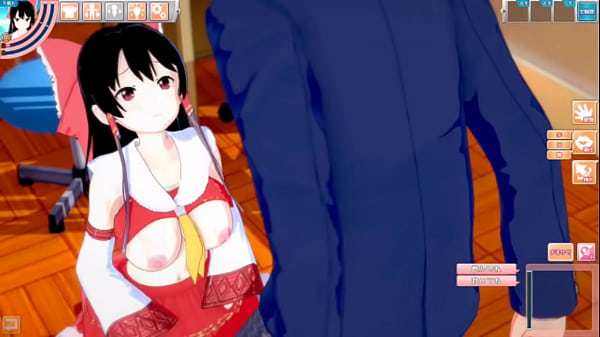 【エロゲーコイカツ！】東方 博麗霊夢におっぱい揉みまくりH！3DCG巨乳アニメ動画(東方プロジェクト)【ヘンタイゲーム】 - Hen-Tie