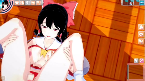 【エロゲーコイカツ！】東方 博麗霊夢におっぱい揉みまくりH！3DCG巨乳アニメ動画(東方プロジェクト)【ヘンタイゲーム】 - Hen-Tie