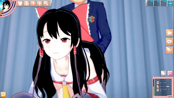 【エロゲーコイカツ！】東方 博麗霊夢におっぱい揉みまくりH！3DCG巨乳アニメ動画(東方プロジェクト)【ヘンタイゲーム】 - Hen-Tie