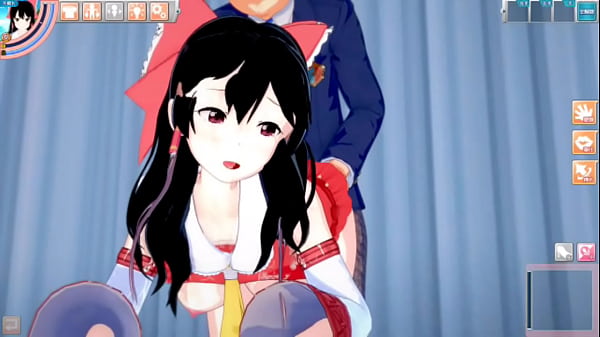 【エロゲーコイカツ！】東方 博麗霊夢におっぱい揉みまくりH！3DCG巨乳アニメ動画(東方プロジェクト)【ヘンタイゲーム】 - Hen-Tie