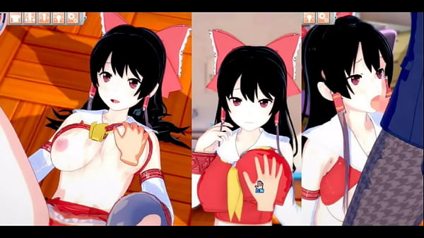 【エロゲーコイカツ！】東方 博麗霊夢におっぱい揉みまくりH！3DCG巨乳アニメ動画(東方プロジェクト)【ヘンタイゲーム】 - Hen-Tie