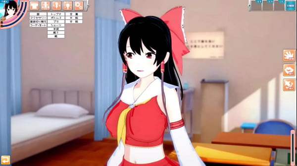 【エロゲーコイカツ！】東方 博麗霊夢におっぱい揉みまくりH！3DCG巨乳アニメ動画(東方プロジェクト)【ヘンタイゲーム】 - Hen-Tie