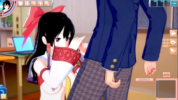 【エロゲーコイカツ！】東方 博麗霊夢におっぱい揉みまくりH！3DCG巨乳アニメ動画(東方プロジェクト)【ヘンタイゲーム】 - Hen-Tie