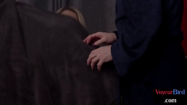 Voyeur CFNM babe watching guy with sex toy on his cock