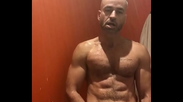 Gym shower masturbation