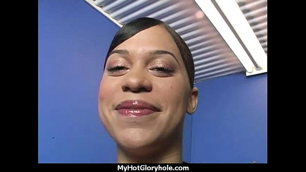 Ebony Teen Blowjob in Gloryhole