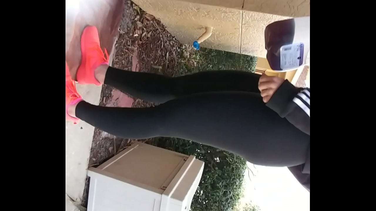 Sexy thick white girl in spandex