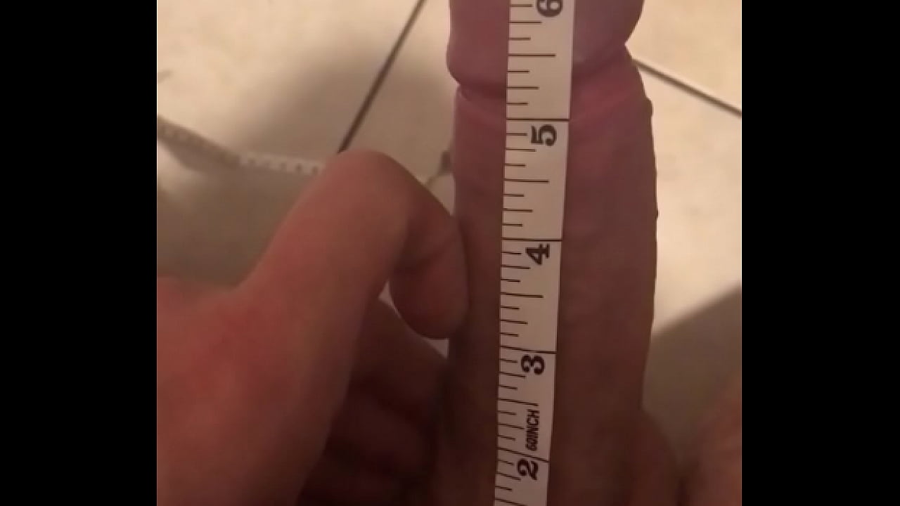 Measuring my own cock picture